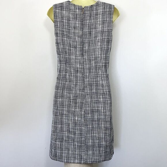 Karl Lagerfeld Paris Dress Sheath Blue/White Tweed NWOT Sz 4 - Picture 7 of 8